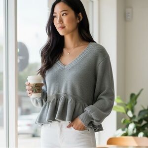 Light V neck sweater